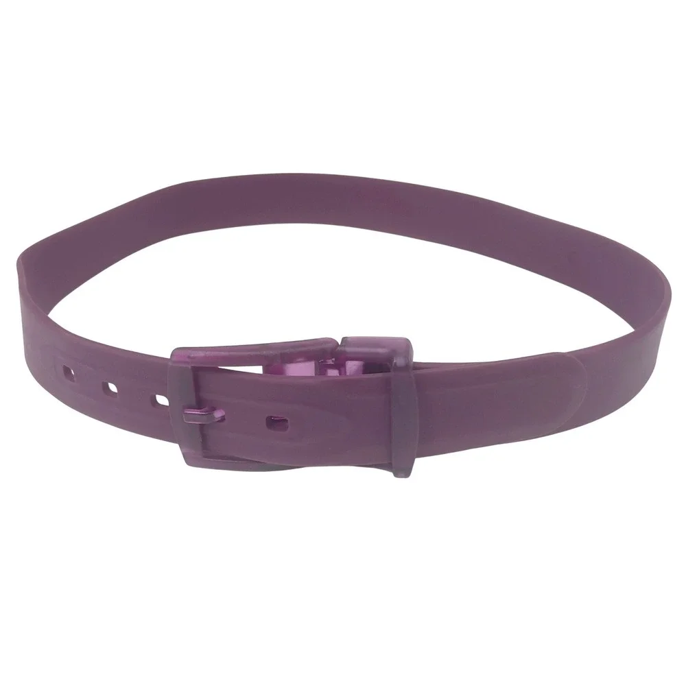 Jelly Belt Purple Matte Rubber Translucent Buckle Kidcore Y2K 32-36 in M | L